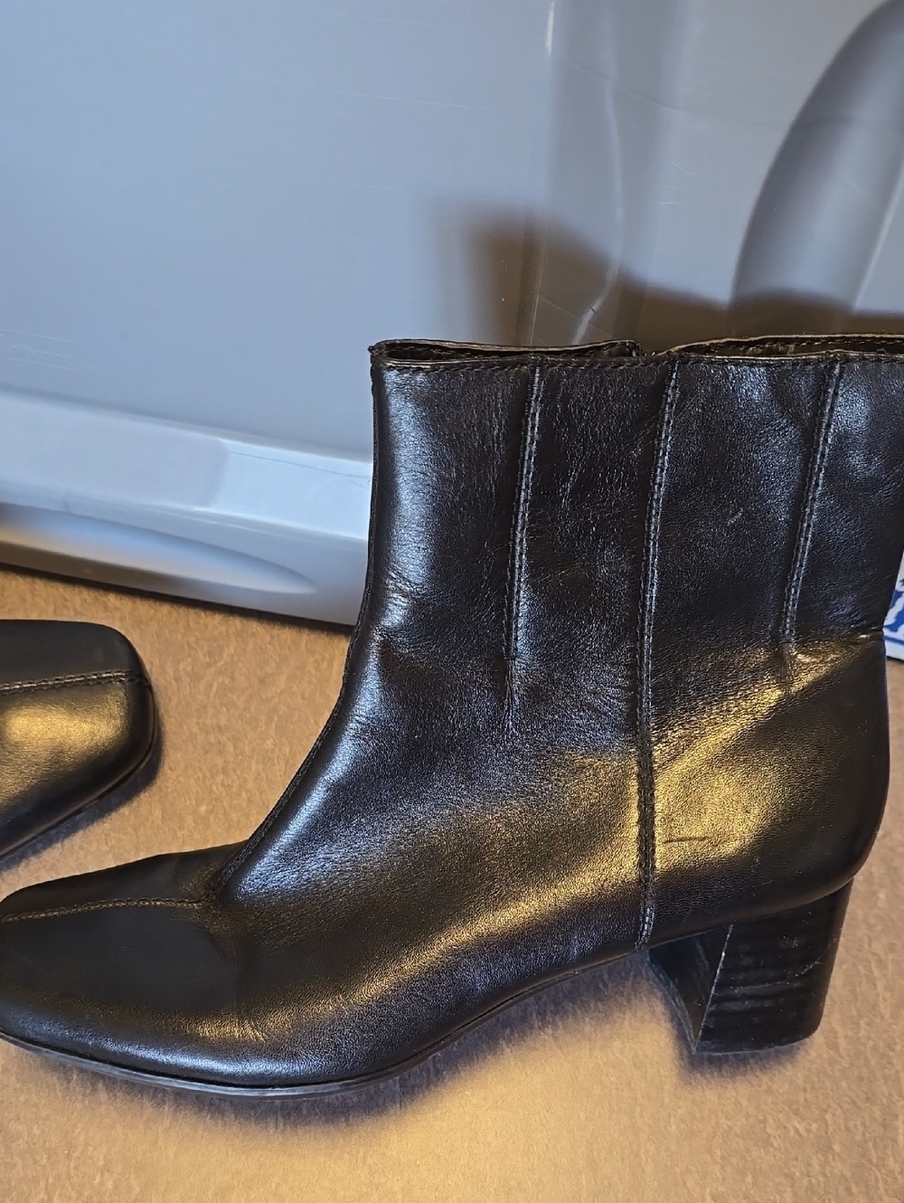 Nine West Classic Black Leather Women's Ankle Boot